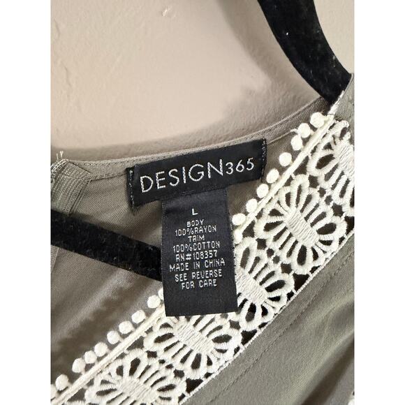 Design 365 Maxi Dress with Shoulder Cut Out Green women’s long sleeve SZ L - Picture 4 of 5